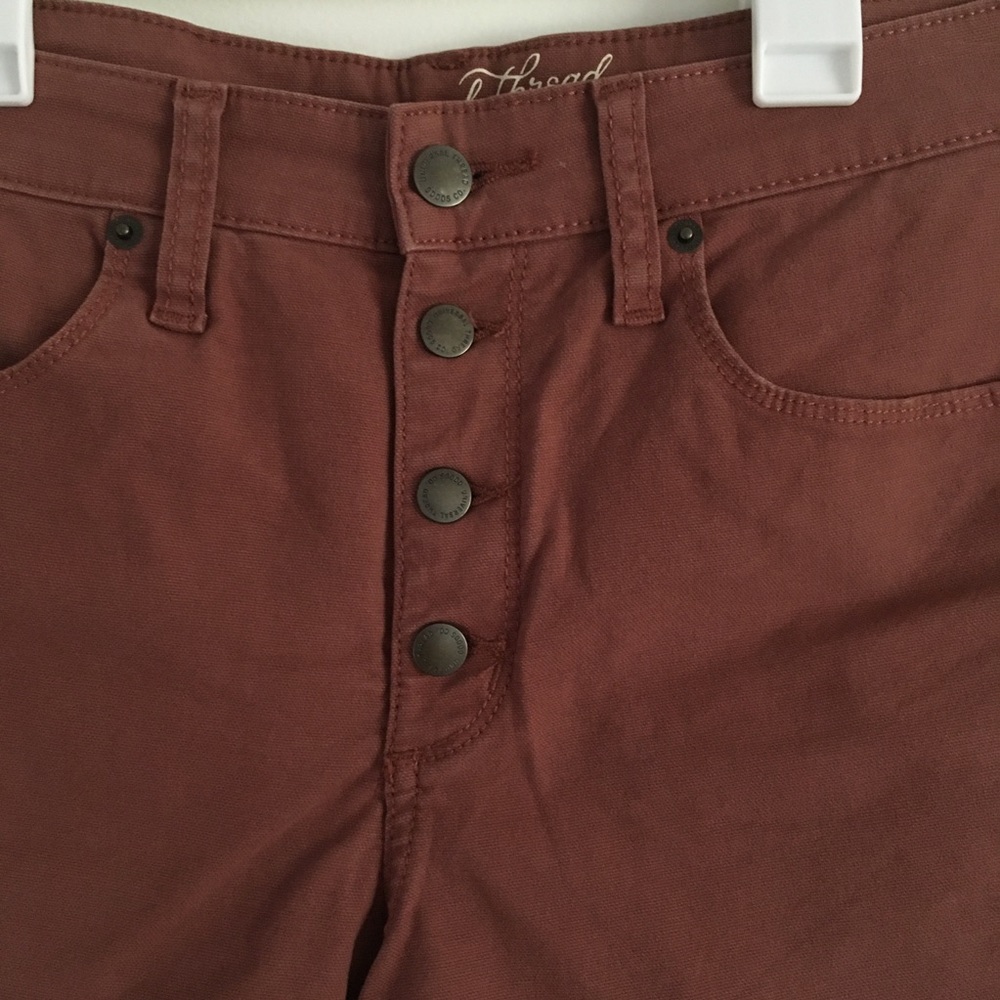 Universal Thread High Rise Midi Button Front Short - image 2